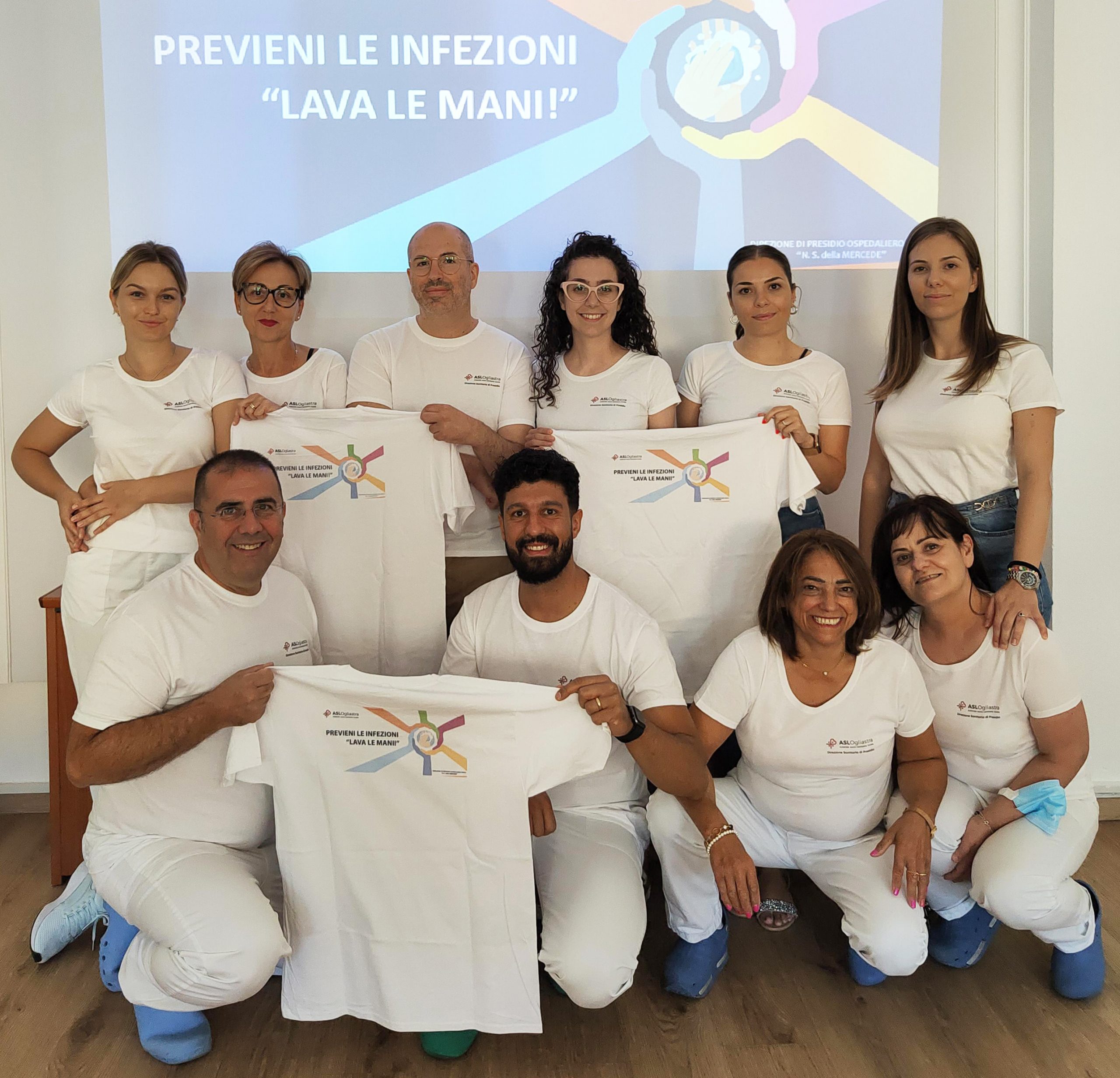 Lo staff della direzione sanitaria dell'ospedale N.S. della Mercede di Lanusei.